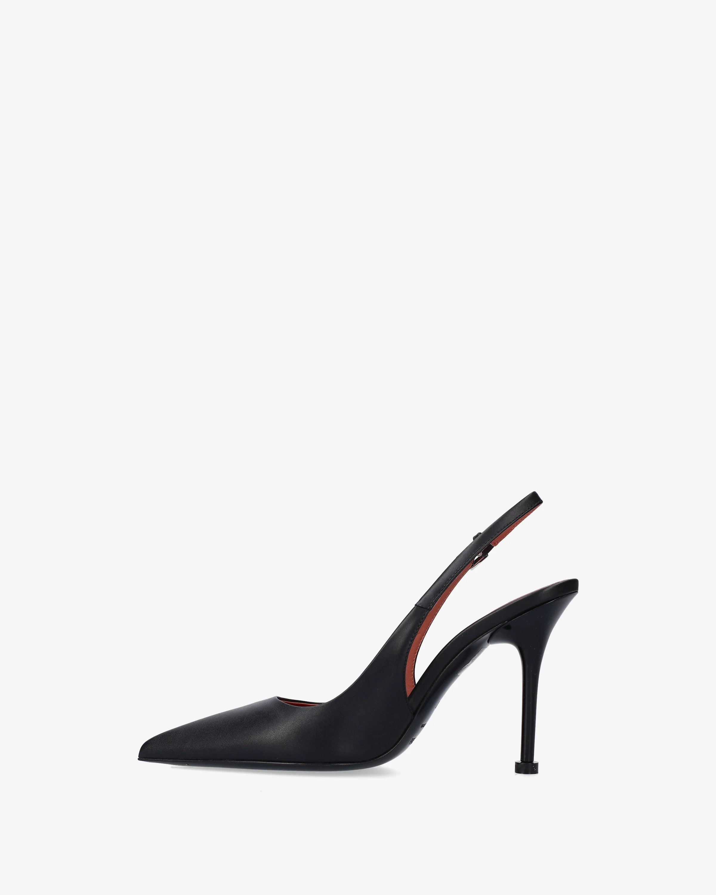 Black leather slingback pumps - Image 3