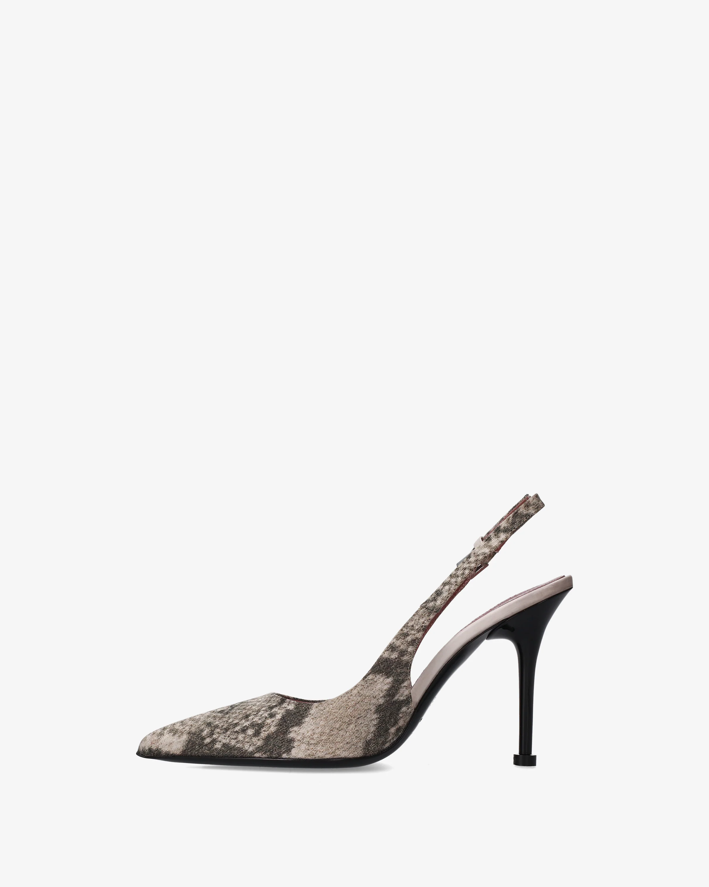 Python print leather slingback pumps - Image 4