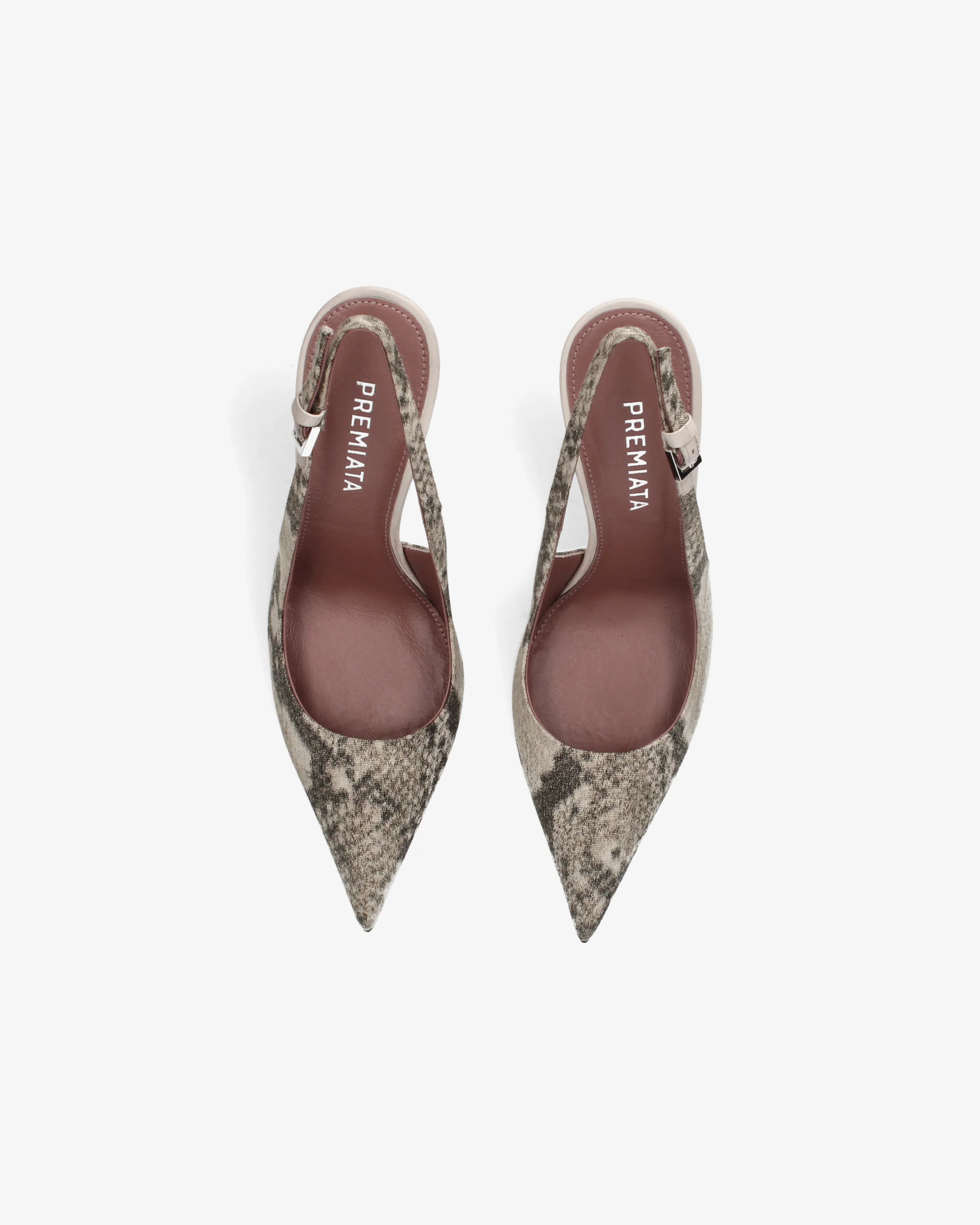 Python print leather slingback pumps - Image 6