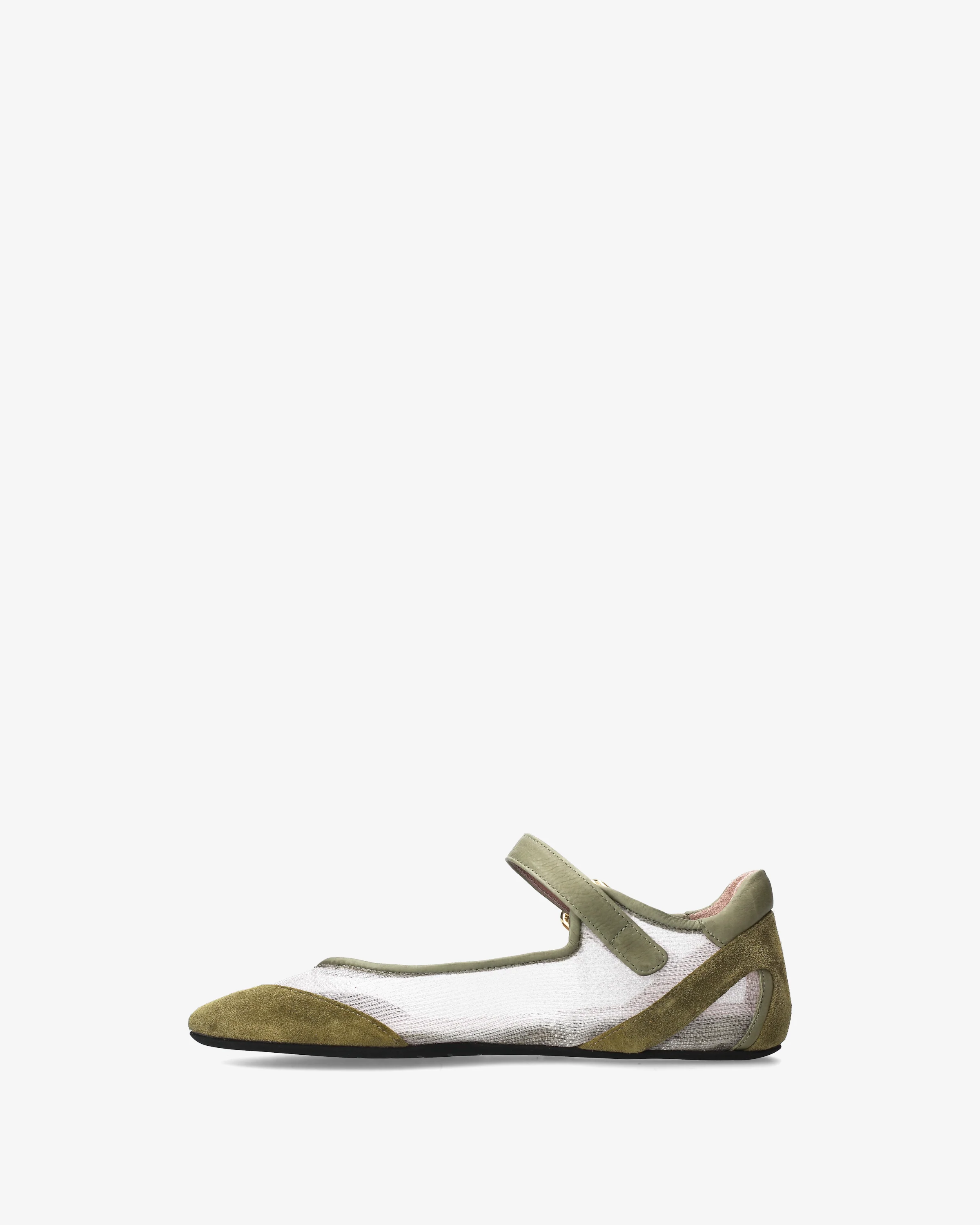 Mary Janes in fabric and suede - Image 4