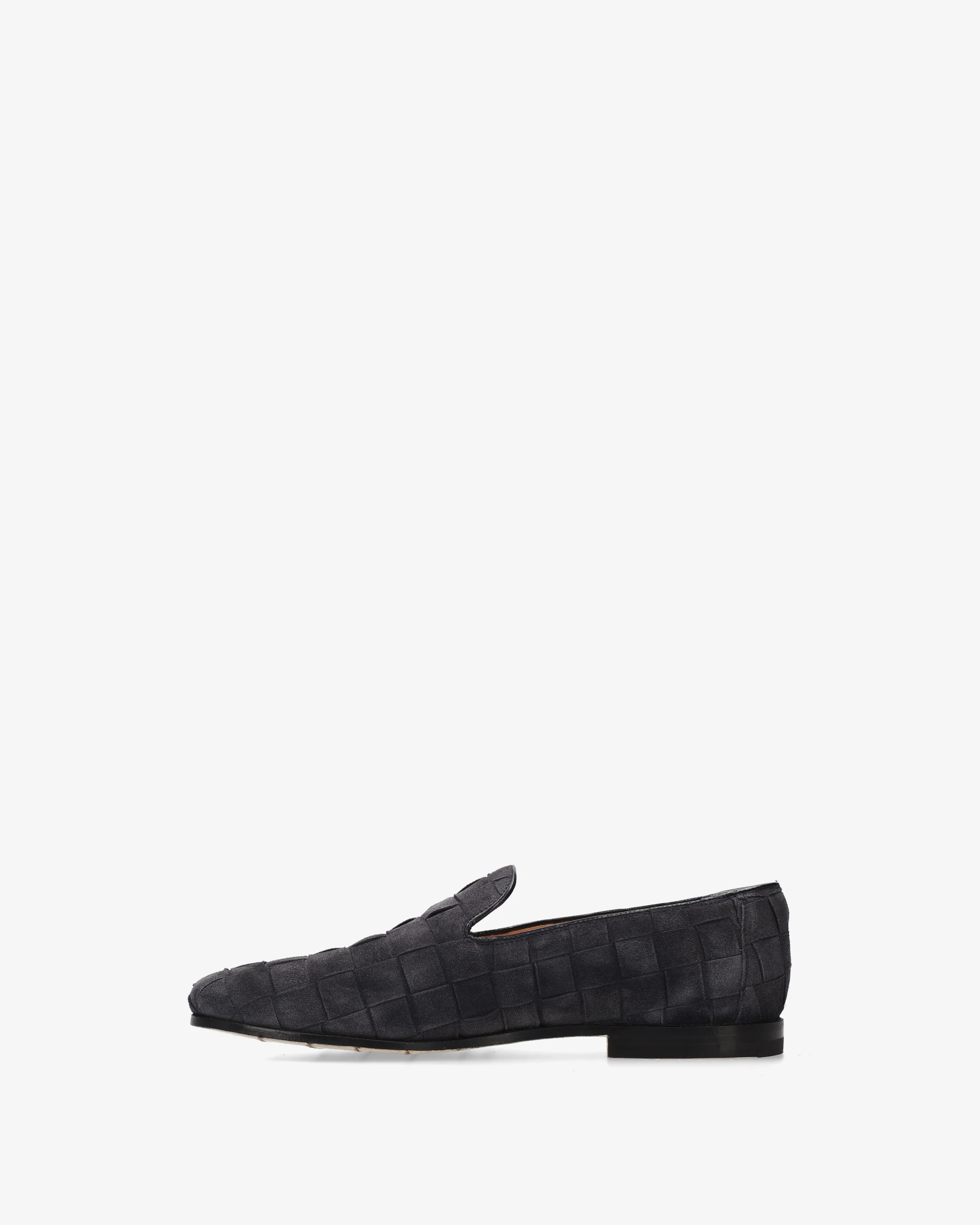 Suede loafers with a woven design - Image 3
