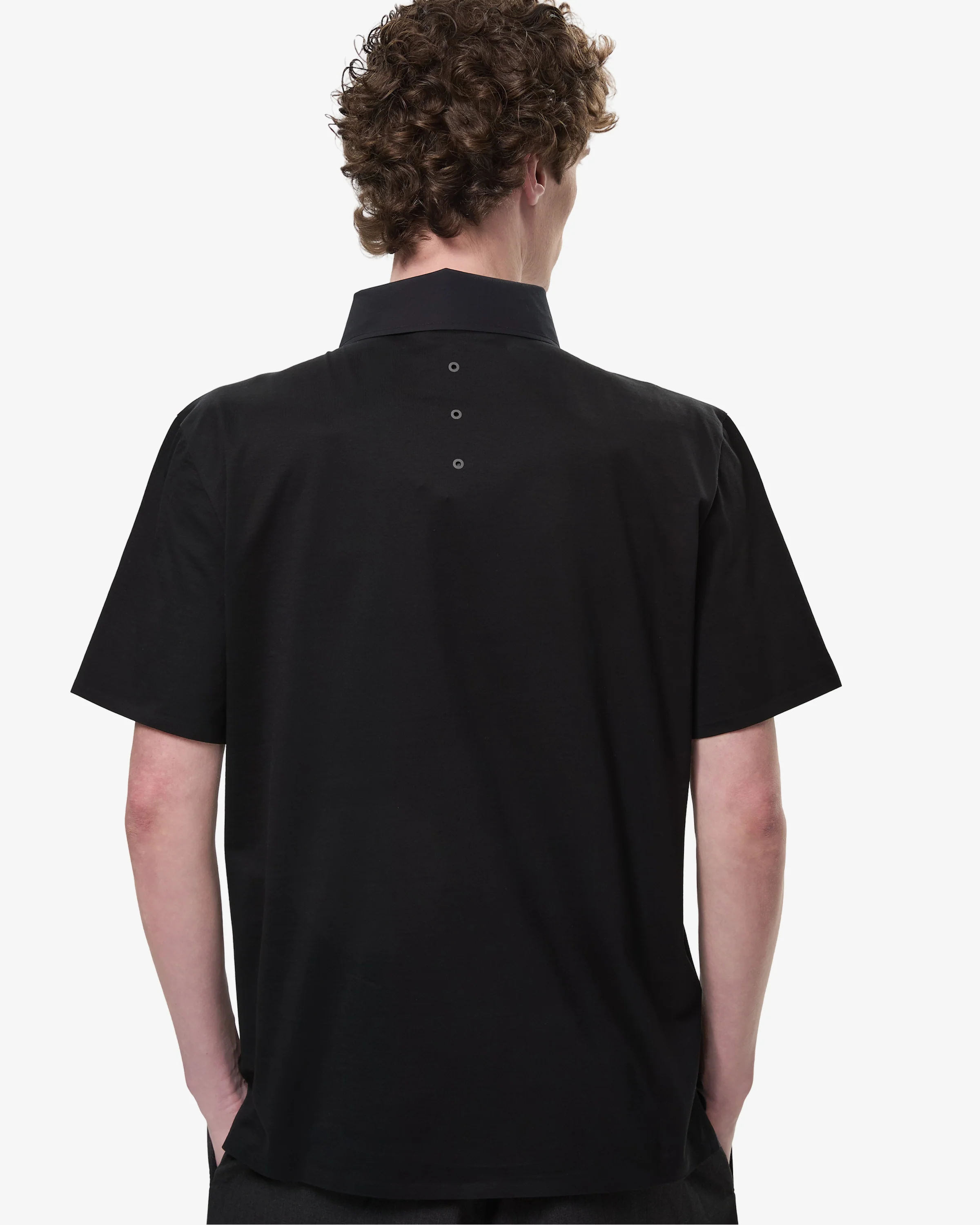 Polo Over in Cotton Jersey Black - Image 5