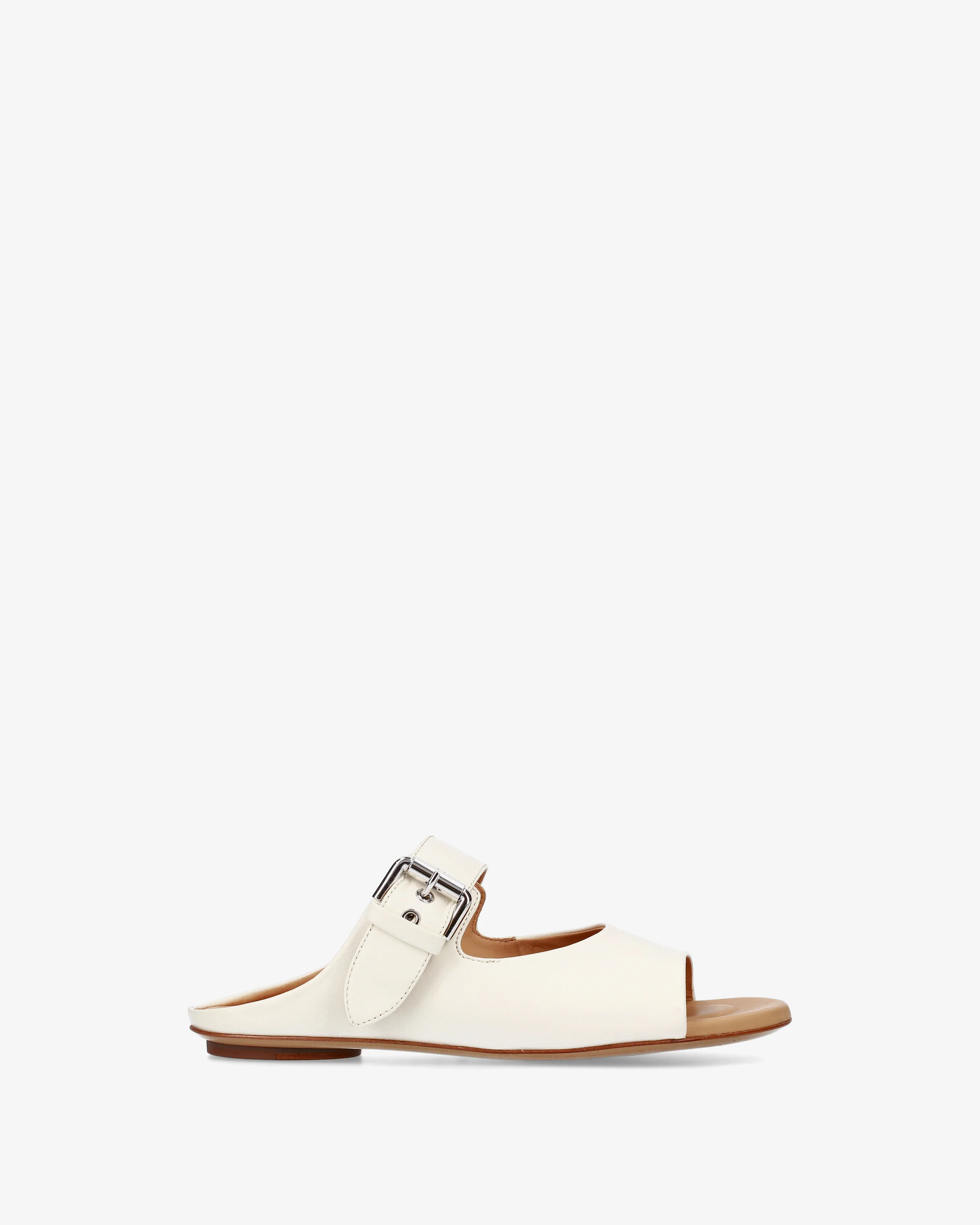 Bebè Sabot with Suede Buckle and Island Flat Heel