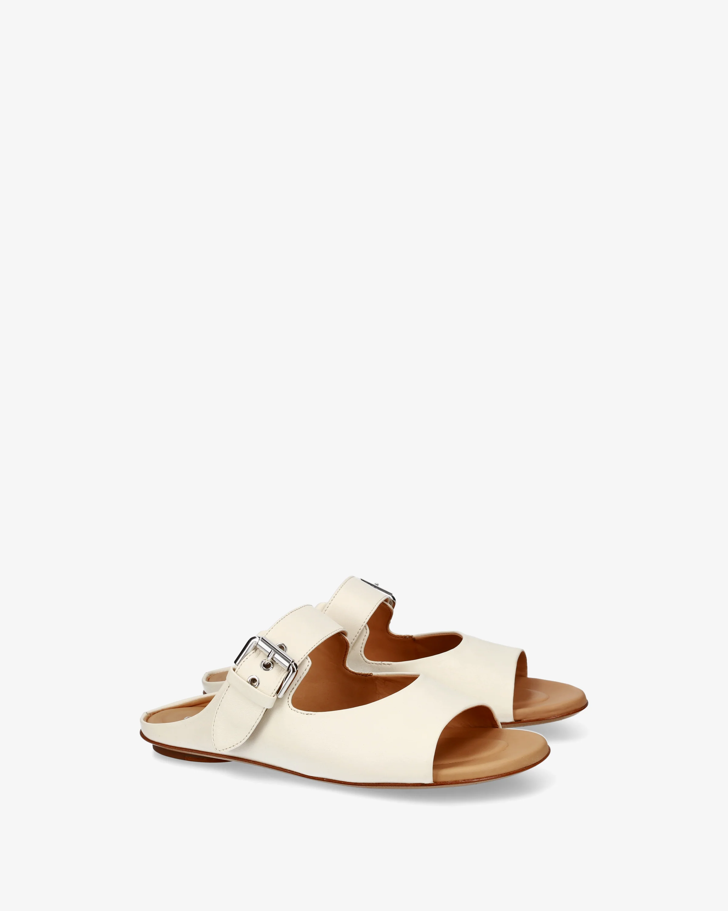 Bebè Sabot with Suede Buckle and Island Flat Heel - Image 4