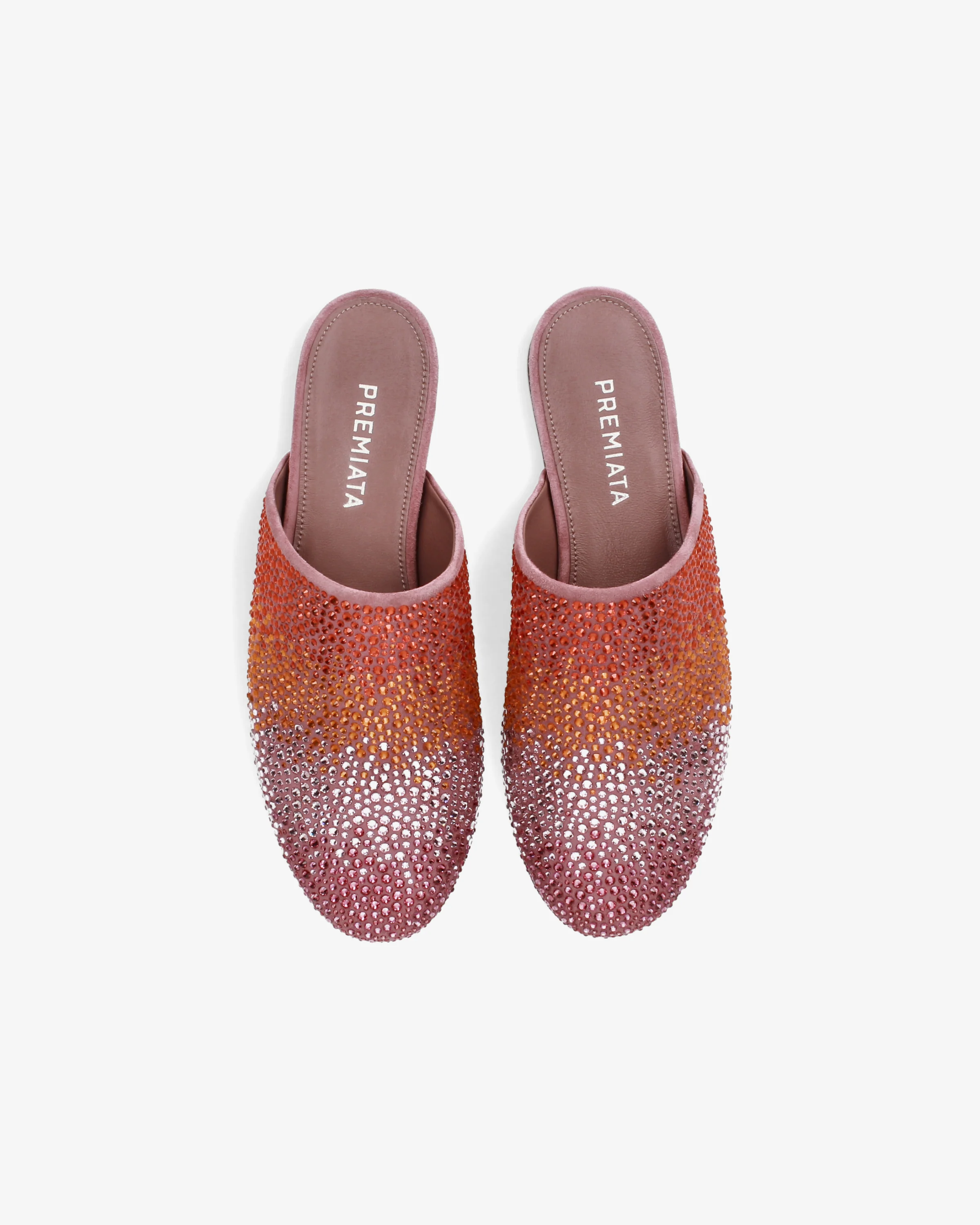 Leather clogs with pink gradient rhinestones - Image 6