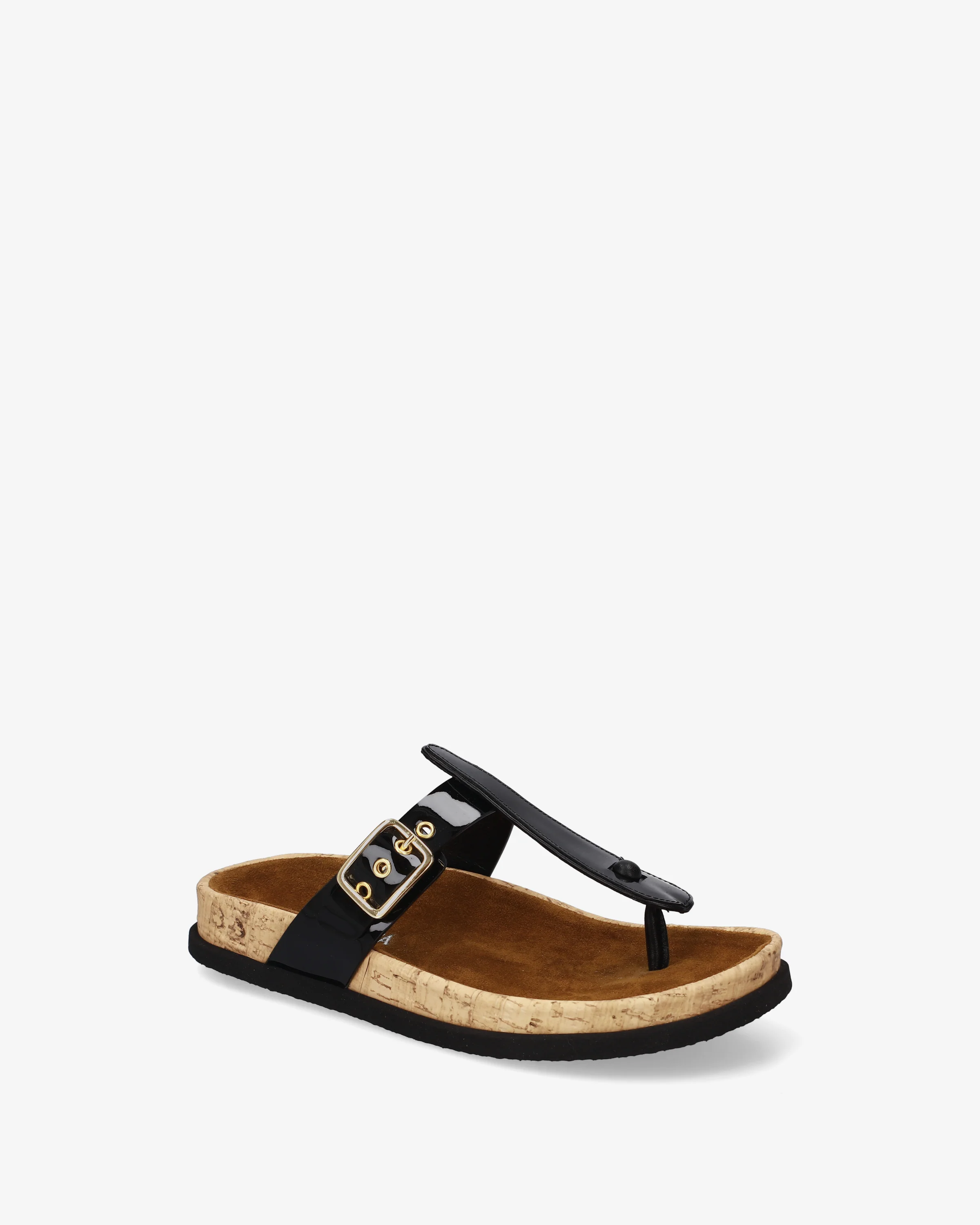 Patent leather buckle sandals - Image 2