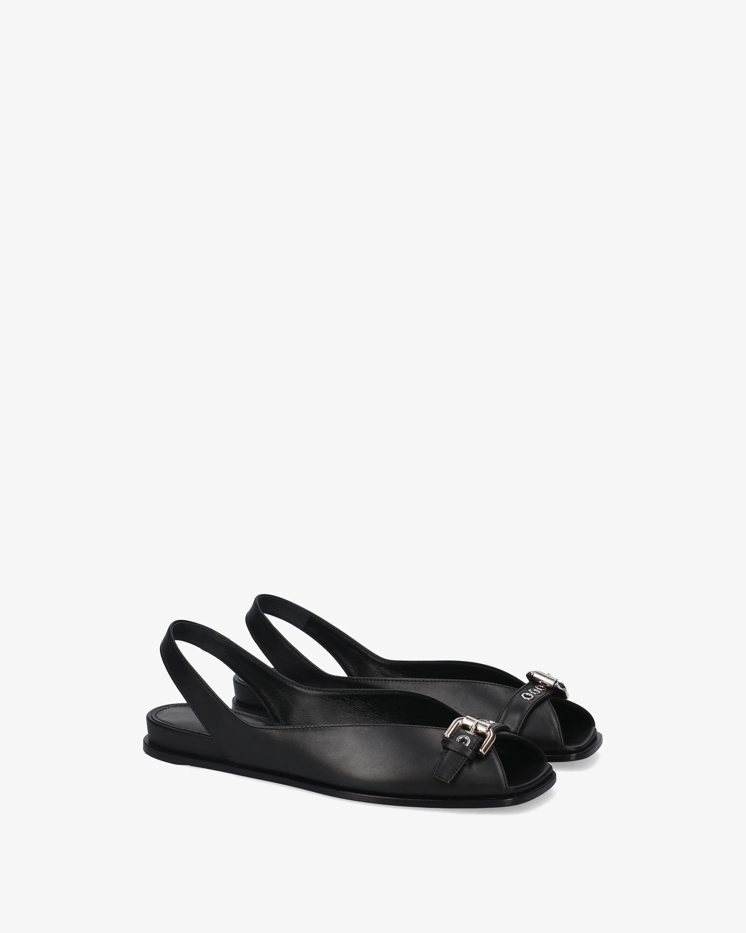 Leather sandals with buckle - Image 2