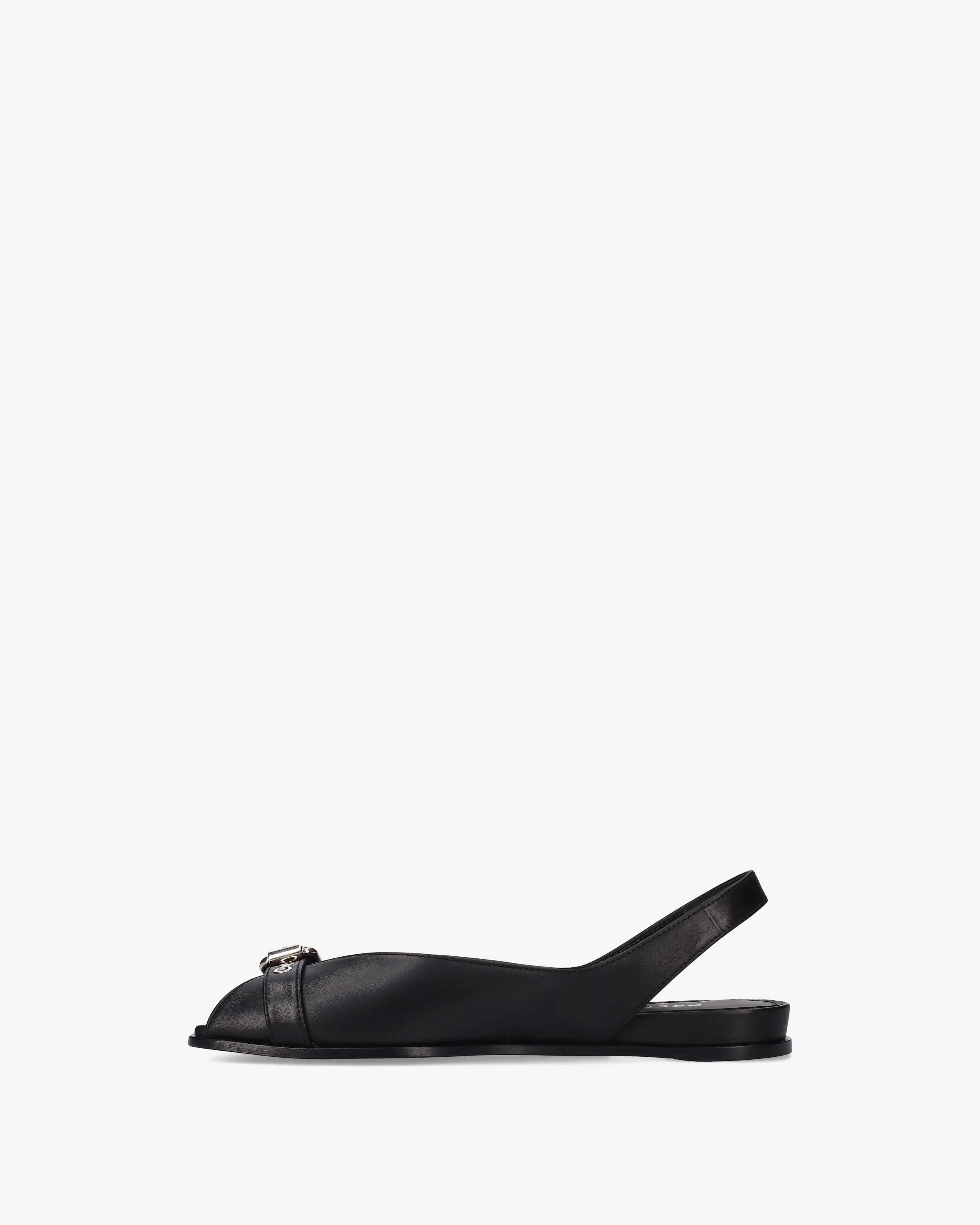 Leather sandals with buckle - Image 4