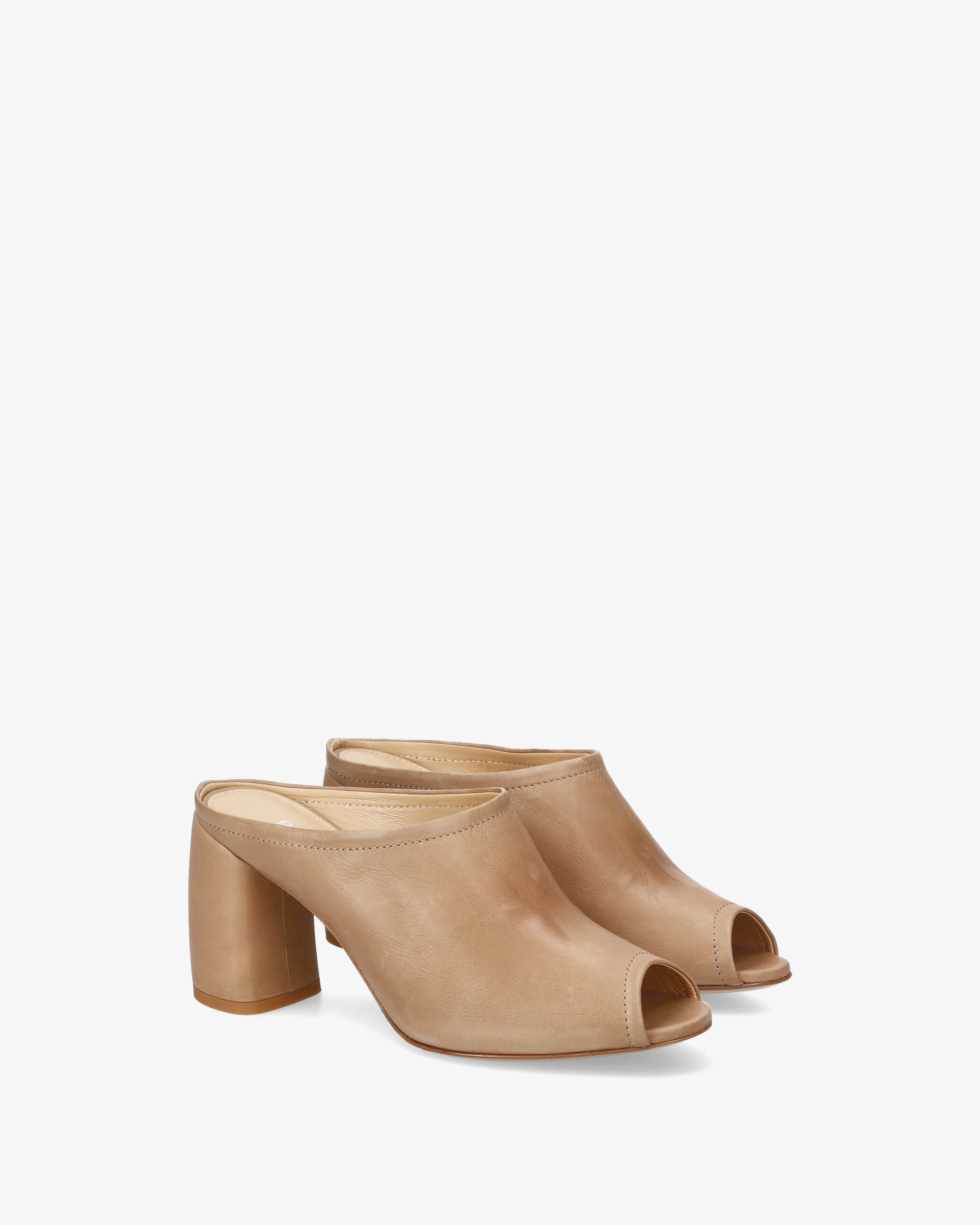 Leather sandals with heels - Image 4