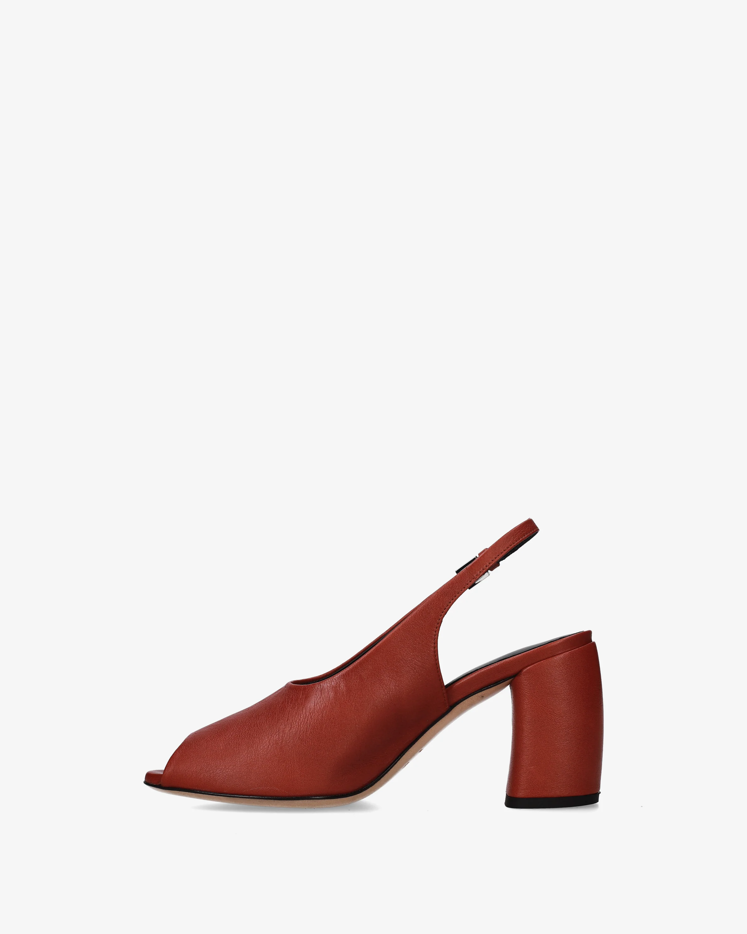 Leather sandals with heels - Image 4