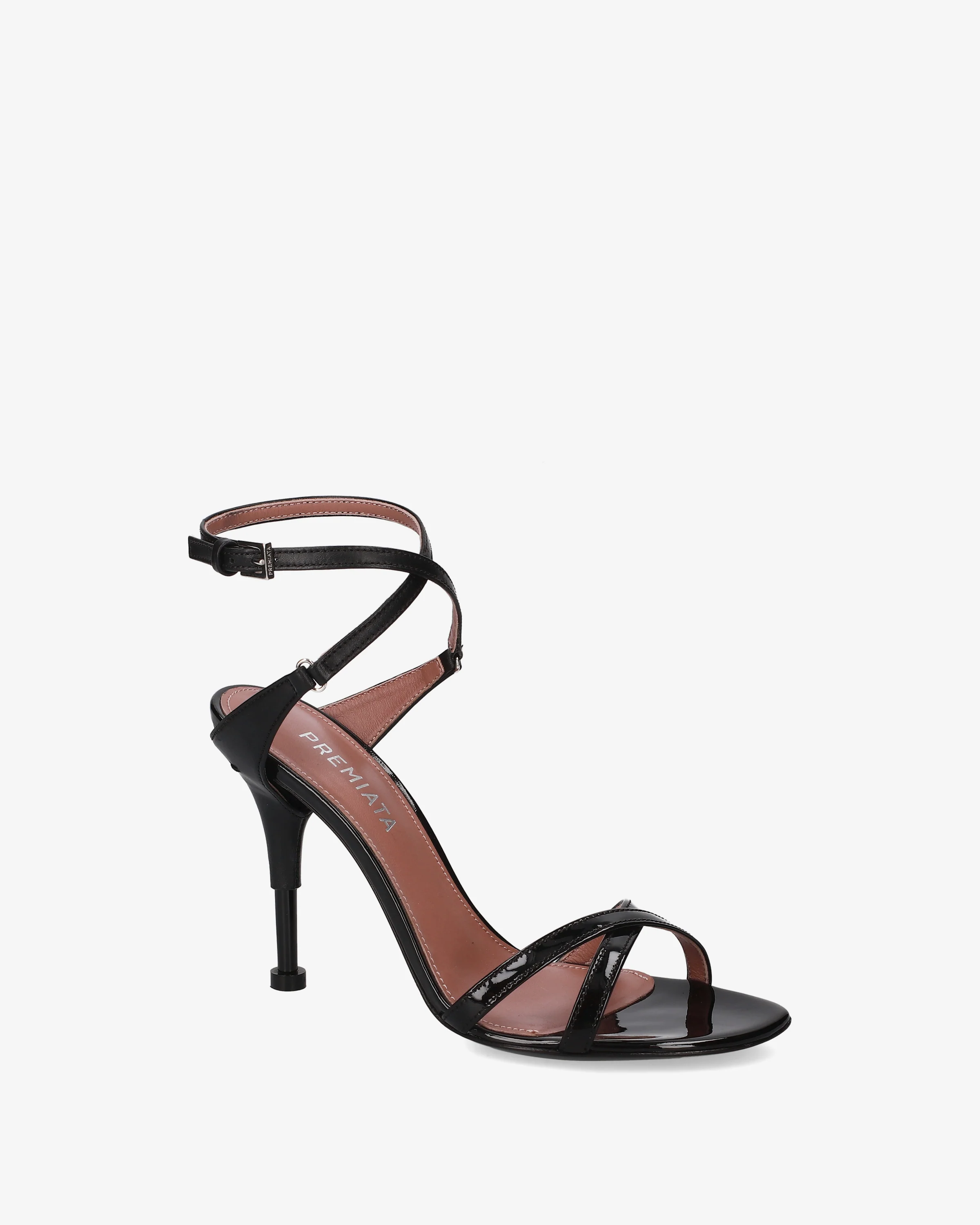 Patent leather sandals with heels - Image 2