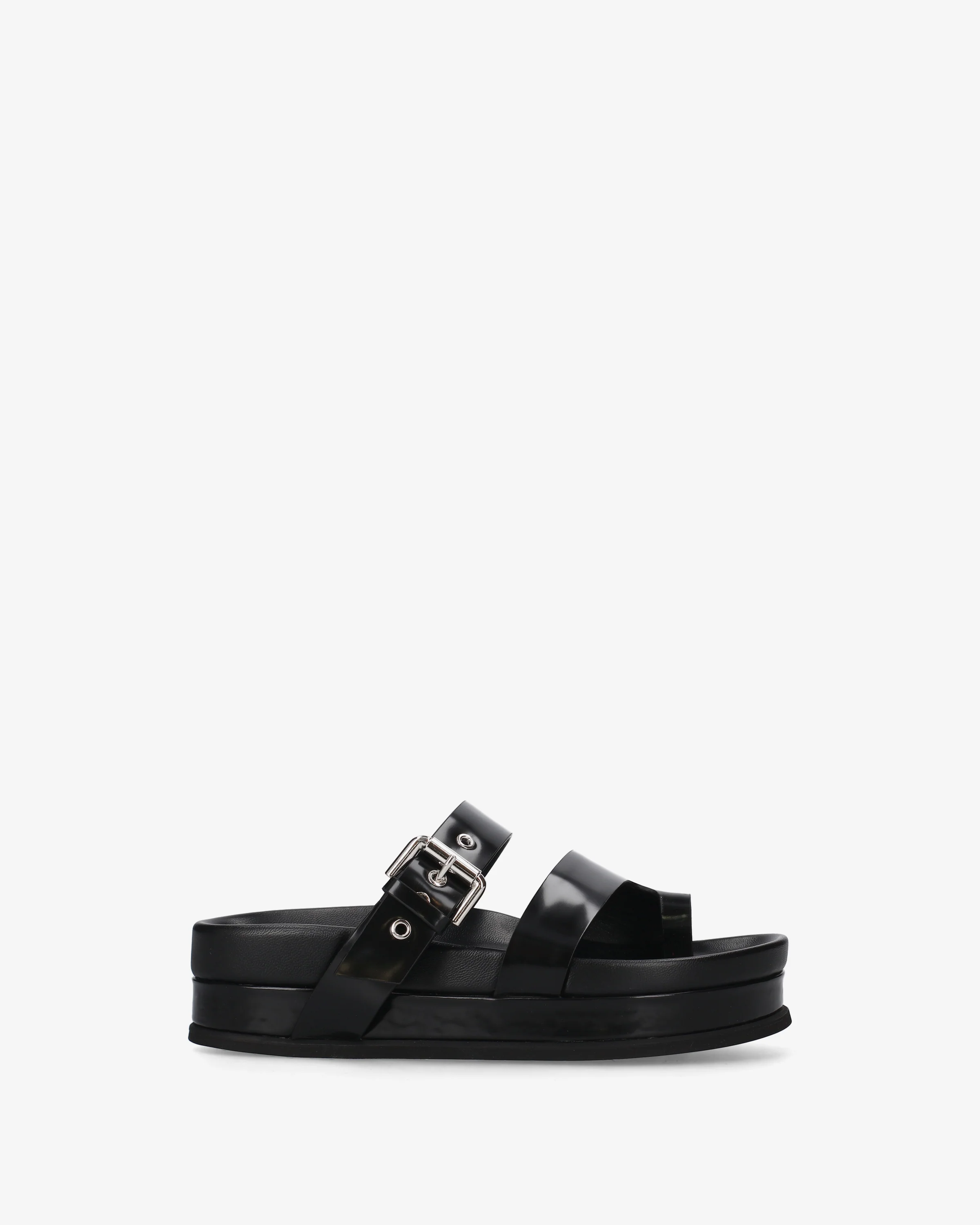 Leather platform sandals