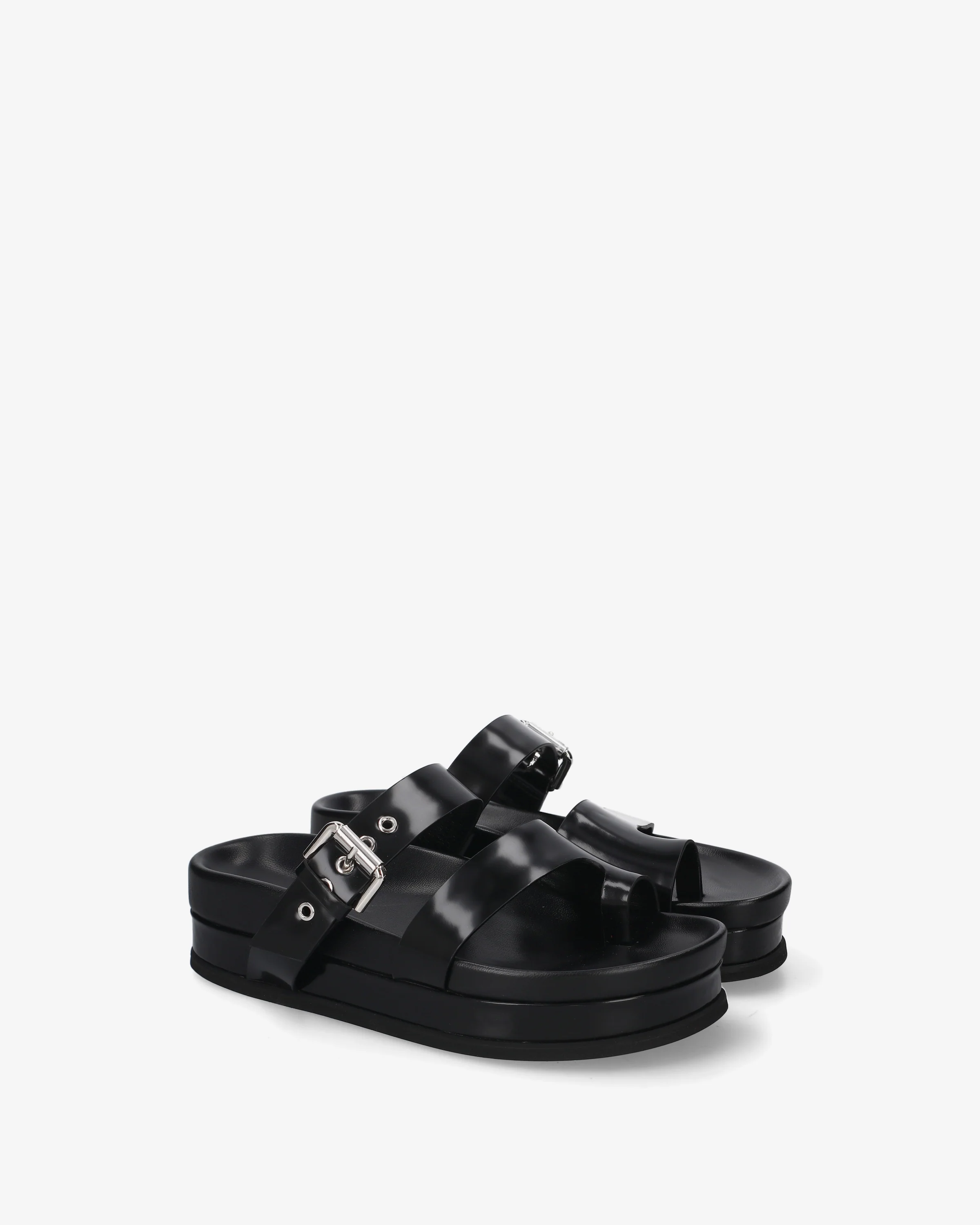 Leather platform sandals - Image 2
