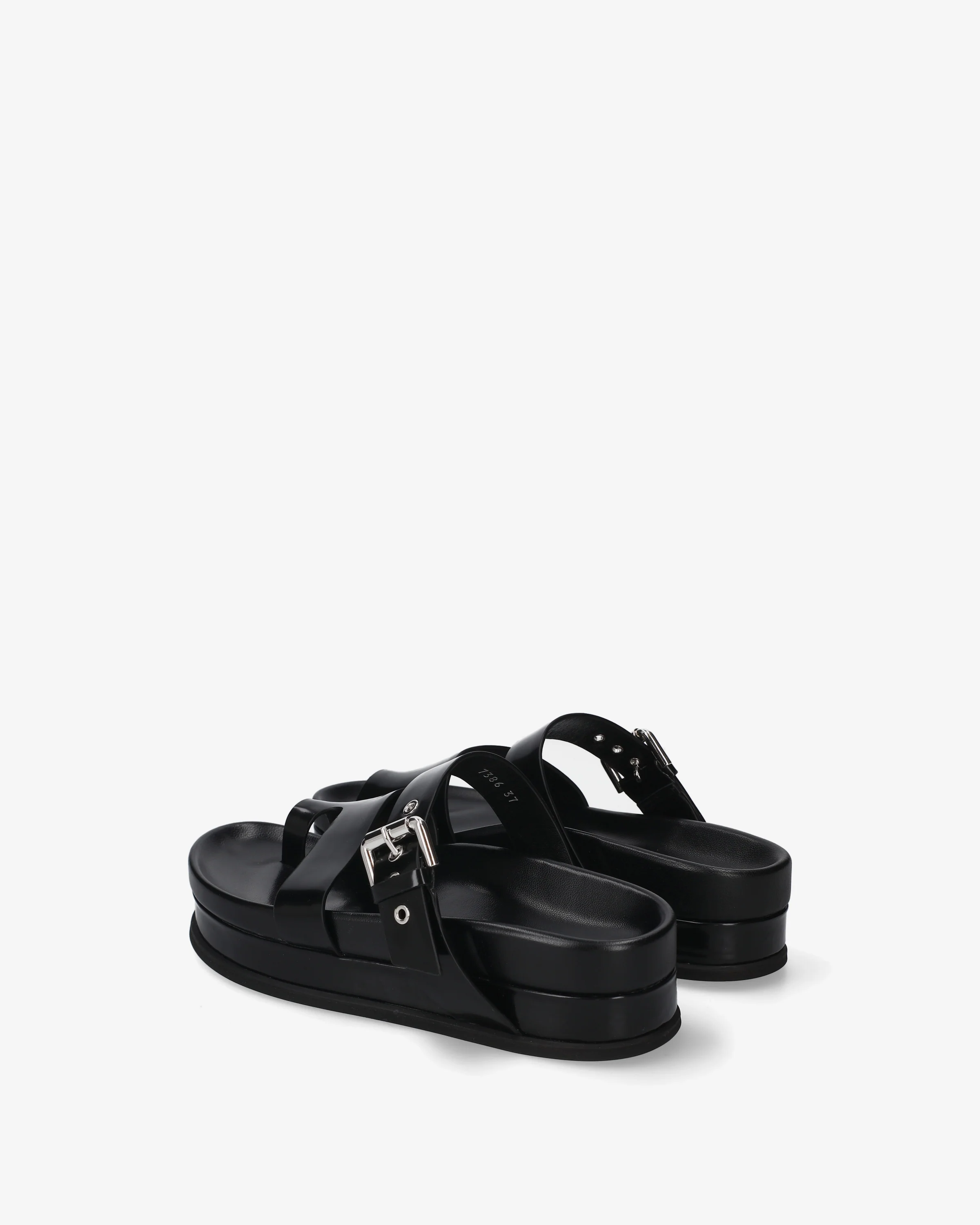 Leather platform sandals - Image 5