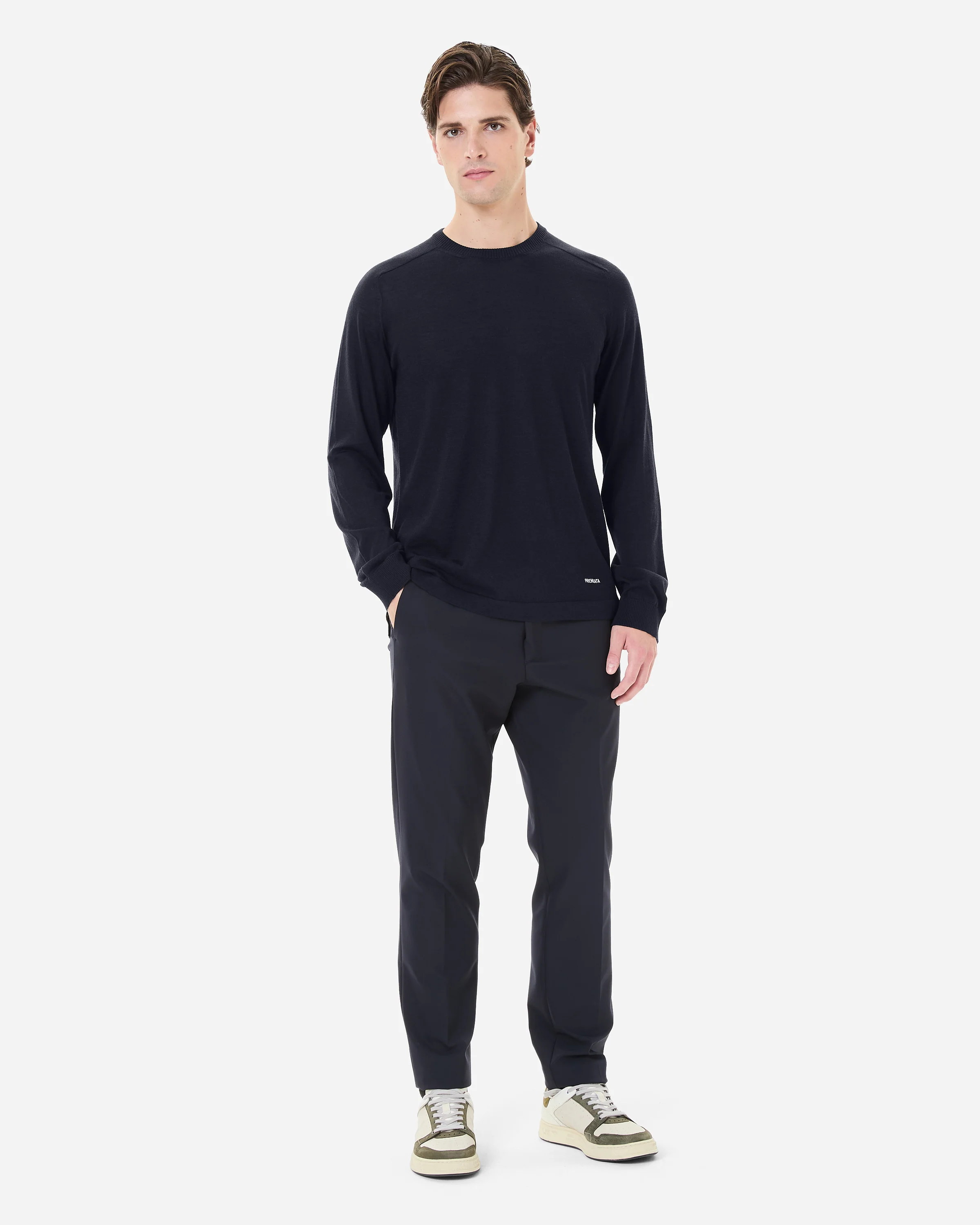 Wool and silk crew neck sweater - Image 7